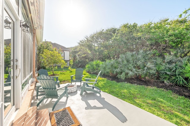 view of patio with french doors