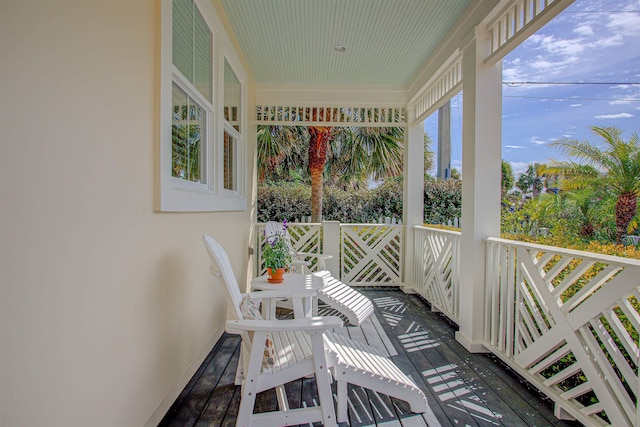 view of sunroom