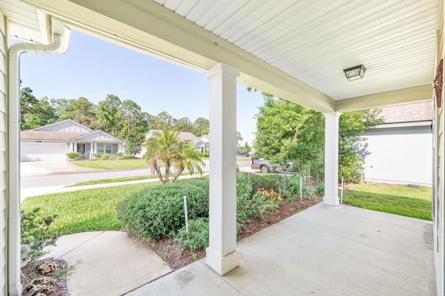 view of covered porch