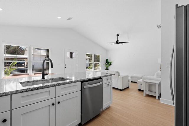 237 Jackson Blvd, Saint Augustine, FL 32095 - kitchen with a sink, appliances with stainless steel finishes, a healthy amount of sunlight, and ceiling fan