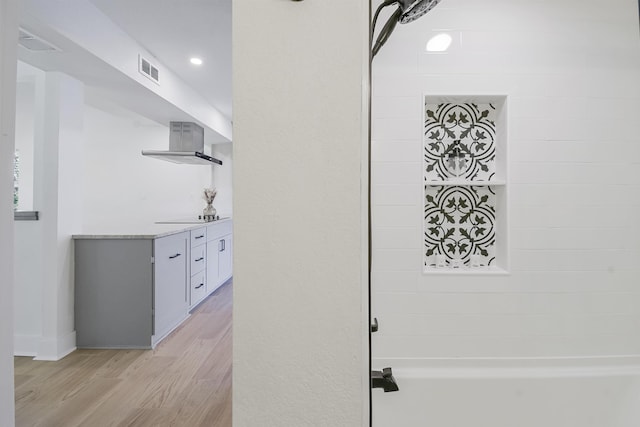 155 Drake Rd, Saint Augustine, FL 32086 - hallway featuring light wood-type flooring, recessed lighting, and baseboards