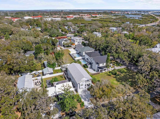 bird's eye view with a residential view