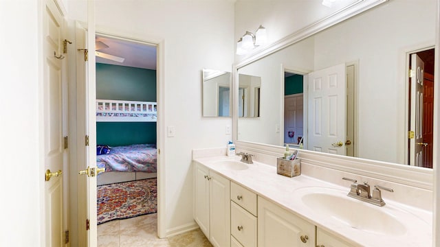 12232 Lashbrook Ct, Jacksonville, FL 32223 - full bathroom with double vanity, ensuite bathroom, and tile patterned flooring