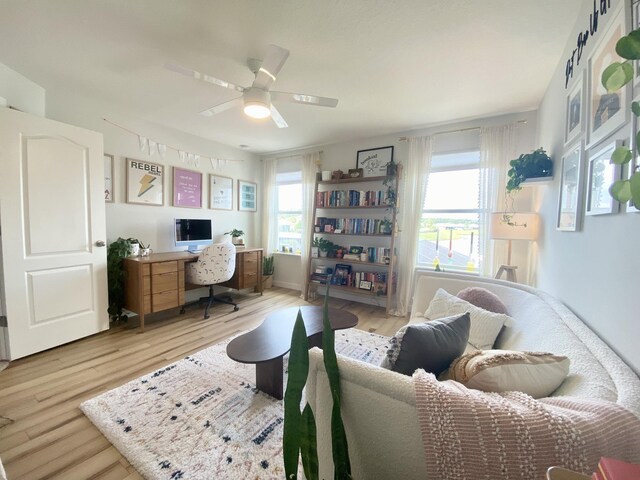 268 Sierras Loop, Saint Augustine, FL 32086 - office space with light wood-style flooring and a ceiling fan