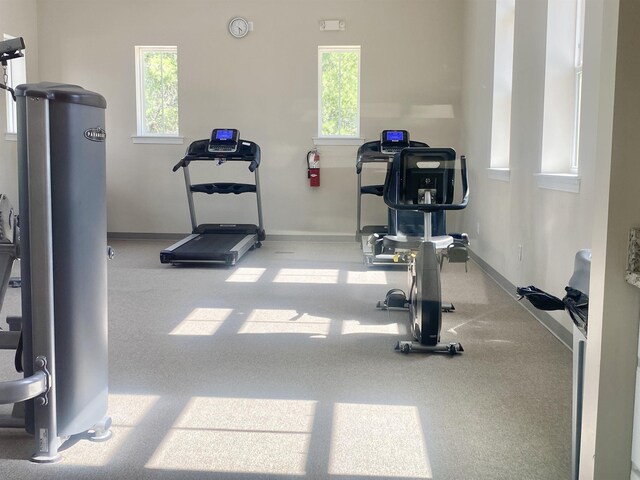 268 Sierras Loop, Saint Augustine, FL 32086 - workout room featuring plenty of natural light and baseboards