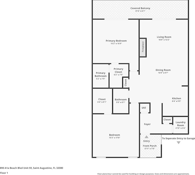 890 A1A Beach Blvd Unit 59, Saint Augustine, FL 32080 - view of home floor plan
