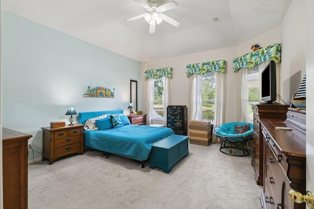 241 N Hidden Tree Dr, Saint Augustine, FL 32086 - bedroom featuring light colored carpet and a ceiling fan