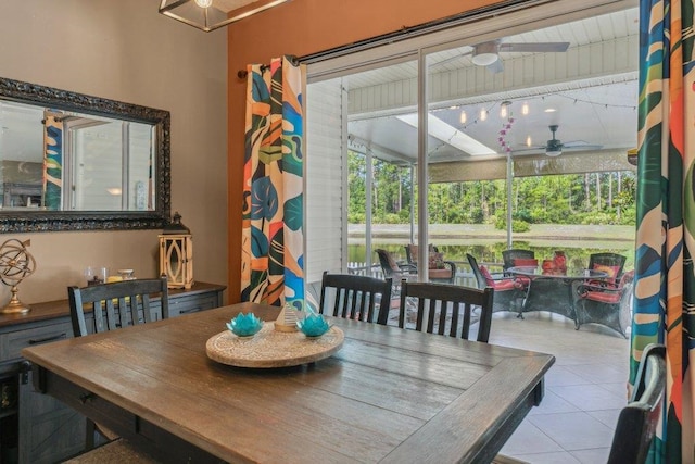 241 N Hidden Tree Dr, Saint Augustine, FL 32086 - dining area with ceiling fan, plenty of natural light, and tile patterned flooring