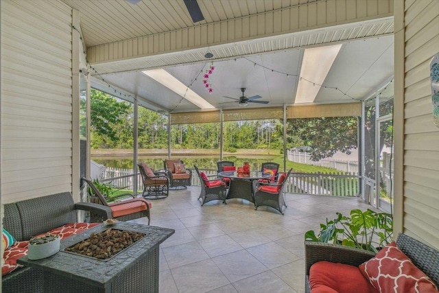 241 N Hidden Tree Dr, Saint Augustine, FL 32086 - sunroom / solarium with a ceiling fan and outdoor lounge area