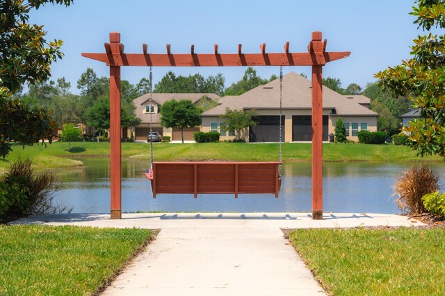 view of water feature