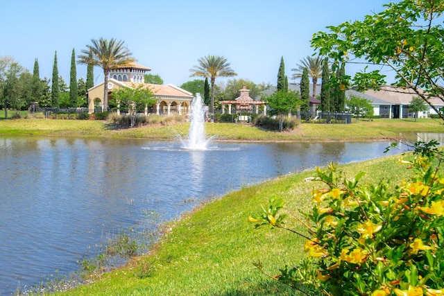 view of water feature