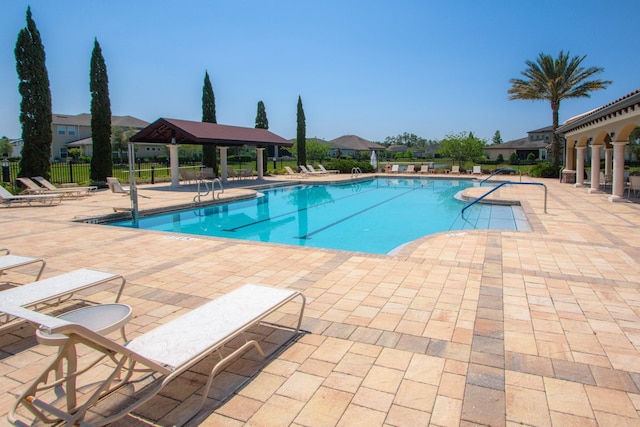 view of pool with a patio area