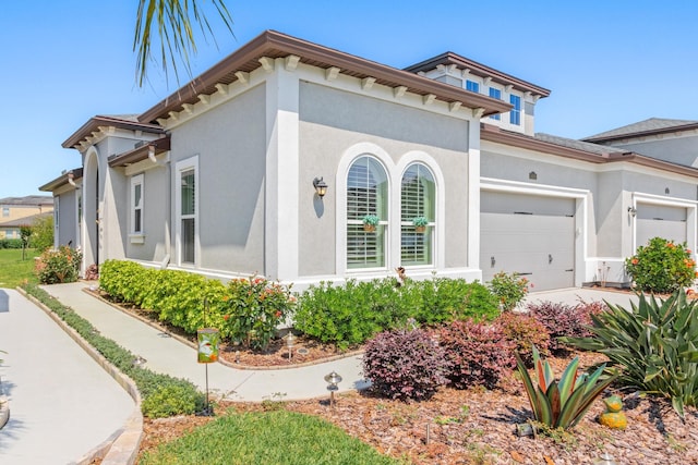 view of home's exterior with a garage