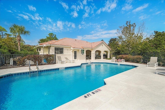 view of pool with a patio