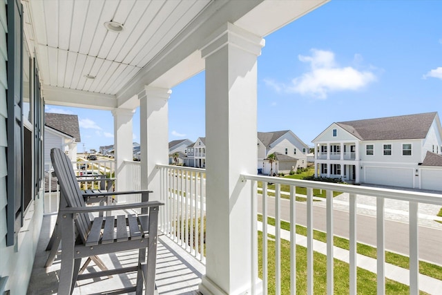 balcony with a residential view