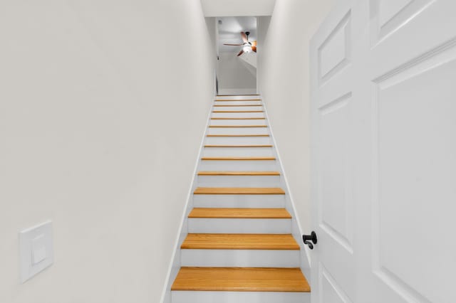 248 Marshside Dr, Saint Augustine, FL 32080 - staircase featuring ceiling fan