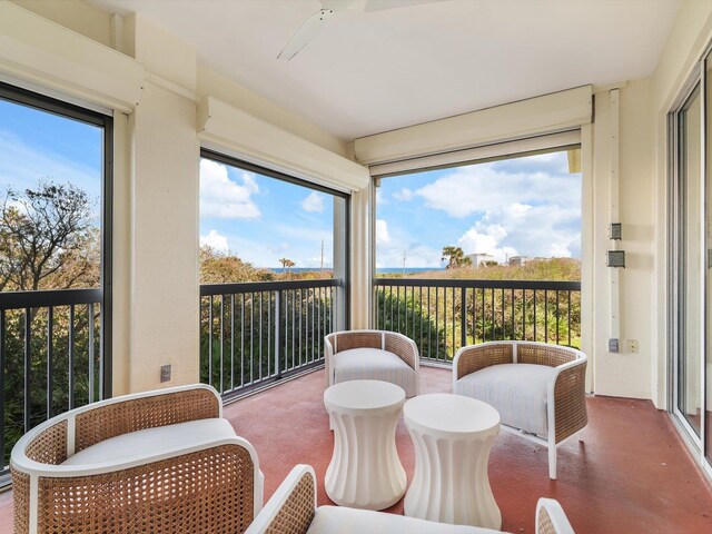 view of sunroom