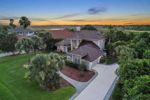 306 Marsh Point Cir, Saint Augustine, FL 32080 - aerial view at dusk