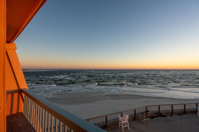 water view with a view of the beach