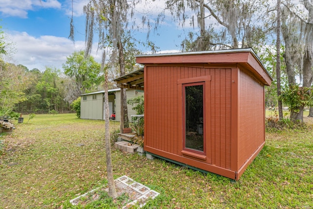 view of shed