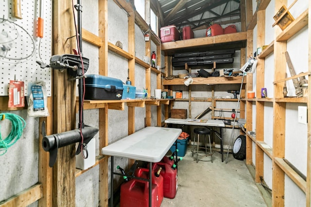 view of storage area