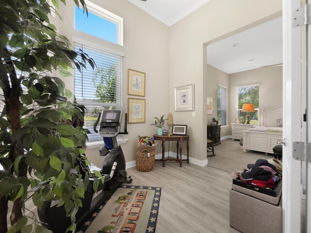 100 Coppinger Pl, Saint Johns, FL 32259 - office area with light wood-type flooring and baseboards