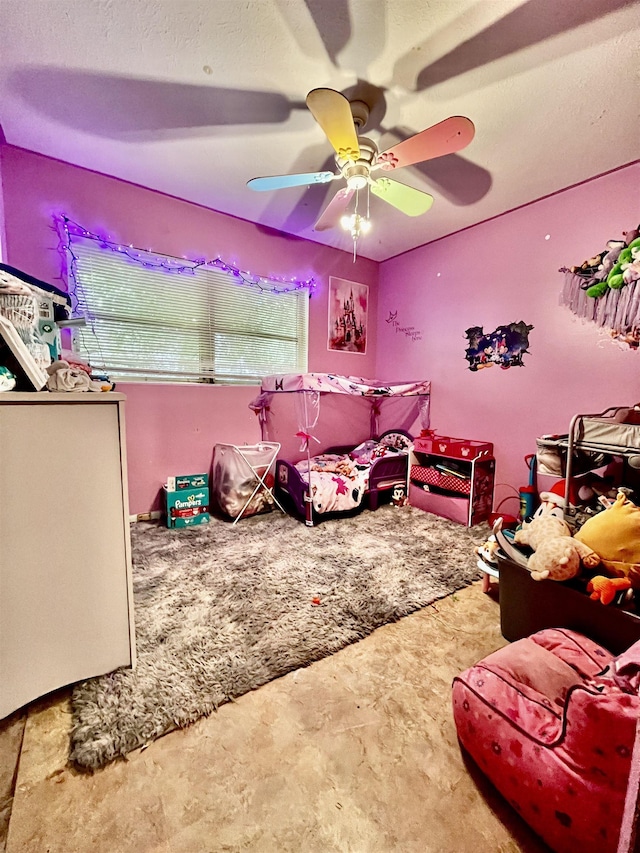 bedroom with a ceiling fan