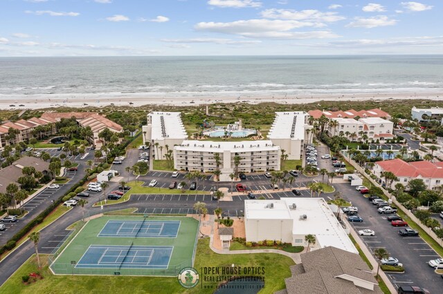 4670 A1A S Unit 1309, Saint Augustine, FL 32080 - birds eye view of property featuring a water view and a beach view