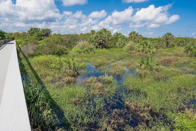 view of landscape featuring a water view