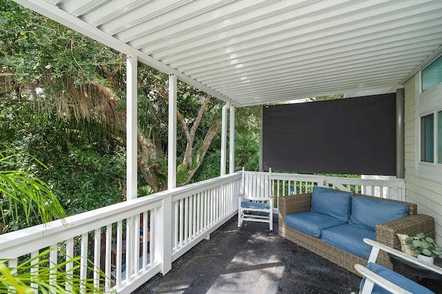 view of patio / terrace with an outdoor hangout area