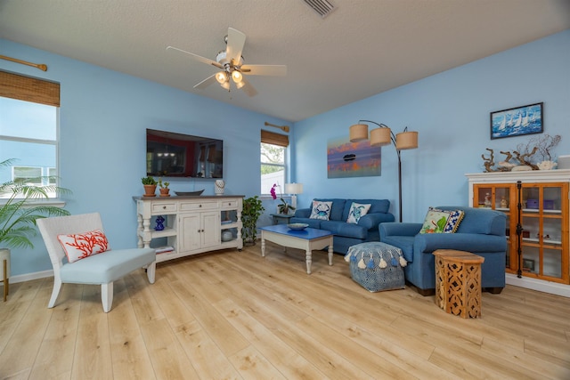 116 Serenity Bay Blvd, Saint Augustine, FL 32080 - living area with wood finished floors and a ceiling fan
