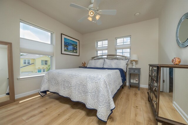116 Serenity Bay Blvd, Saint Augustine, FL 32080 - bedroom featuring light wood-style flooring and a ceiling fan