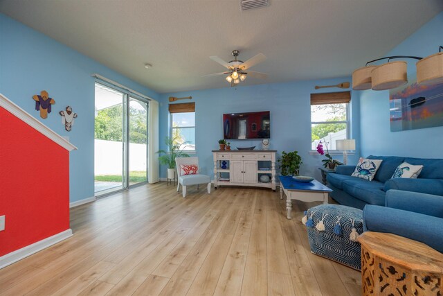 116 Serenity Bay Blvd, Saint Augustine, FL 32080 - living room featuring a ceiling fan and wood finished floors
