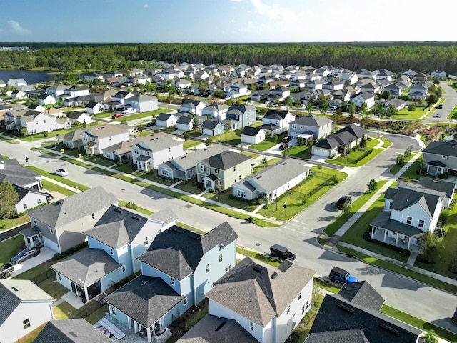 aerial view featuring a residential view