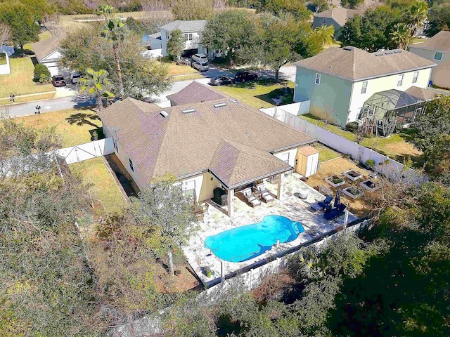 bird's eye view featuring a residential view