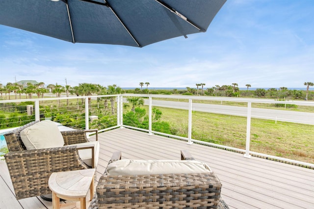 view of wooden deck