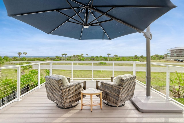 view of wooden deck