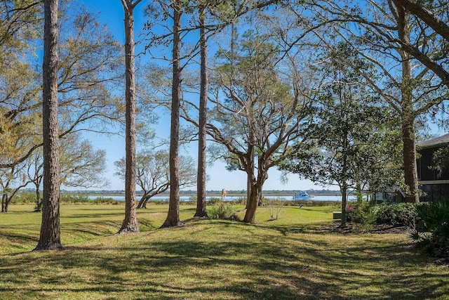 exterior space featuring a water view