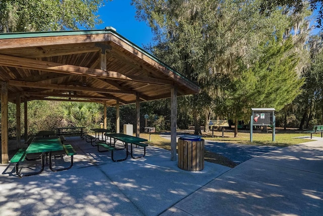 surrounding community with a gazebo