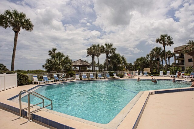 view of pool featuring a patio area