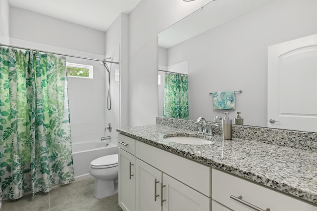 279 Spring Creek Way, Saint Augustine, FL 32095 - full bathroom with vanity, shower / bath combo, and tile patterned floors