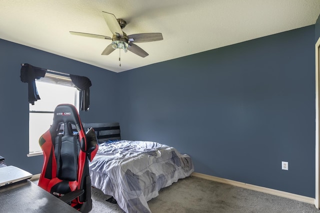 3010 SE 46th Ave, Ocala, FL 34480 - carpeted bedroom featuring baseboards and a ceiling fan