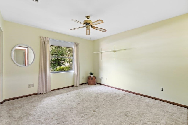 36 Lee Dr, Saint Augustine, FL 32080 - carpeted spare room with a ceiling fan and baseboards