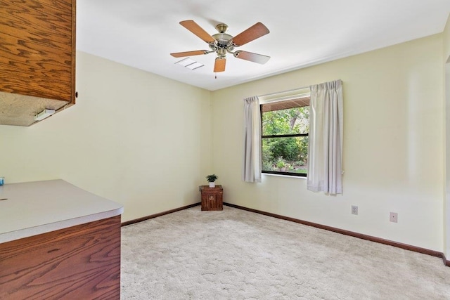36 Lee Dr, Saint Augustine, FL 32080 - carpeted spare room featuring a ceiling fan and baseboards