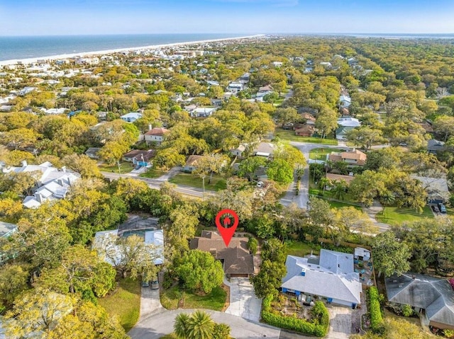 36 Lee Dr, Saint Augustine, FL 32080 - aerial perspective of suburban area with a large body of water