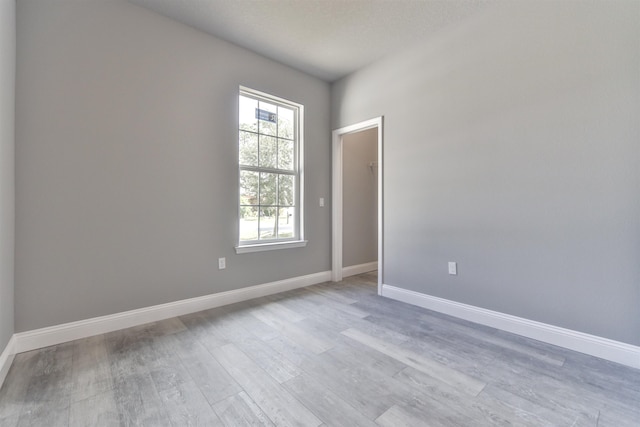 empty room featuring light hardwood / wood-style flooring