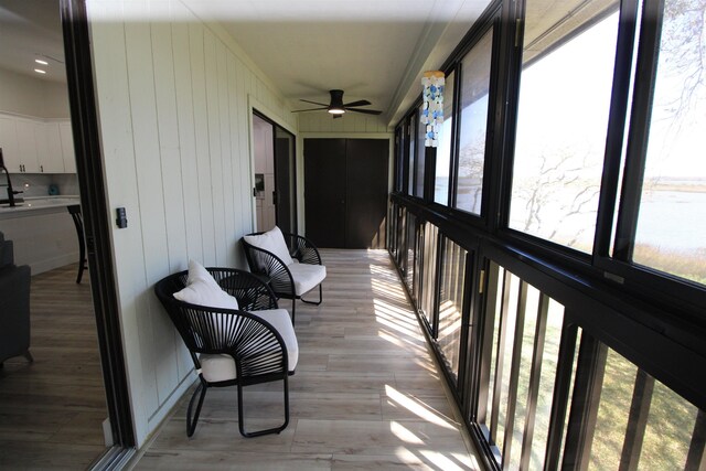 24 Aledo Ct, Saint Augustine, FL 32086 - sunroom with a ceiling fan and a wealth of natural light