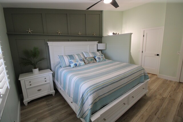 24 Aledo Ct, Saint Augustine, FL 32086 - bedroom with ceiling fan and wood finished floors