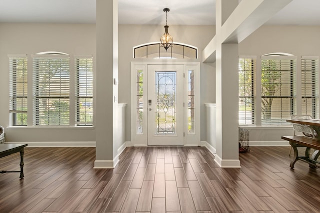 153 Savanna Preserve Ct, Saint Augustine, FL 32095 - foyer entrance with plenty of natural light, dark wood-type flooring, and baseboards