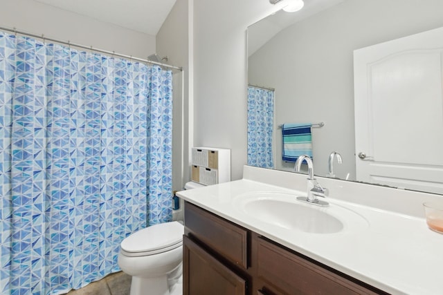 153 Savanna Preserve Ct, Saint Augustine, FL 32095 - bathroom with vanity, toilet, tile patterned floors, and a shower with curtain